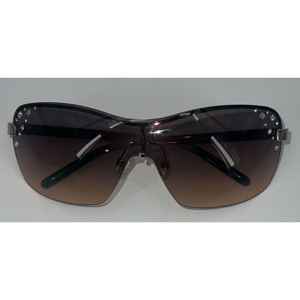 T80.3  Panama Jack 46343SPJ710 FWG‎ Brown Clear Green Jeweled Womens Sunglasses